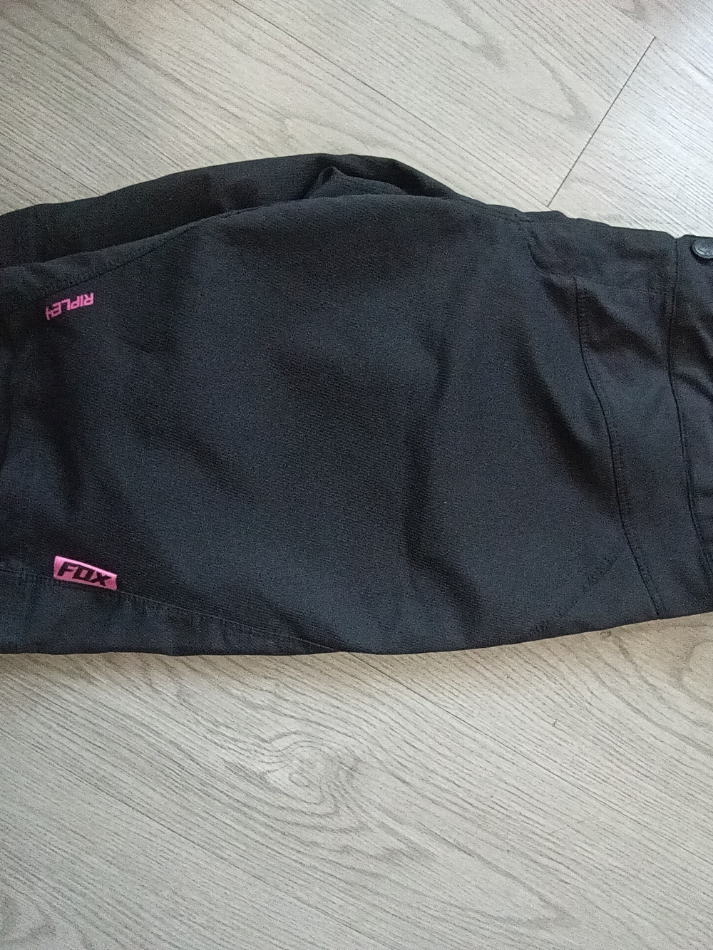 Fox Women's Black Athletic Shorts with Pink Logo